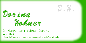 dorina wohner business card